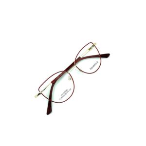 عینک بچگانه فلزی برند Tiffanyco رنگ زرشکی- قهوه ای